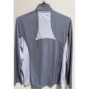 Copper Fit Mens Activewear Gray Long Sleeve Stretch 1/4 Zip Pullover Shirt XL